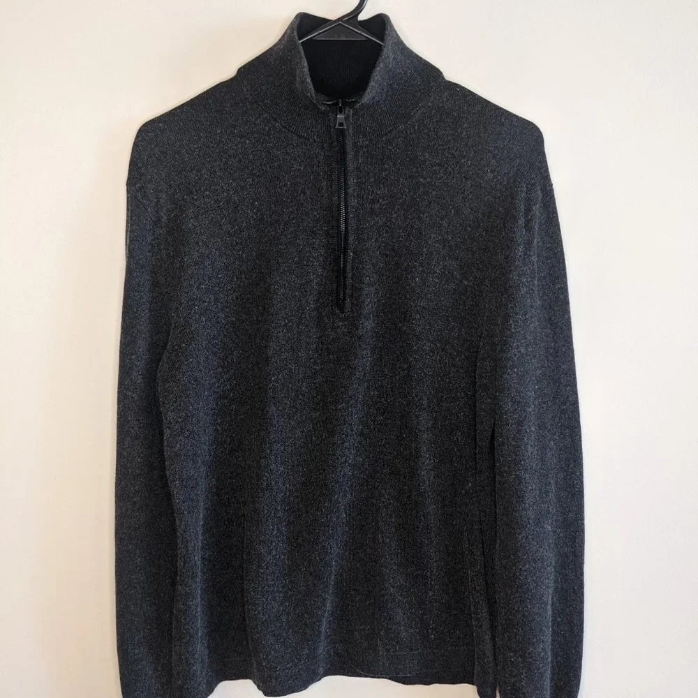 Banana Republic Silk Cashmere Half Zip Pullover Medium